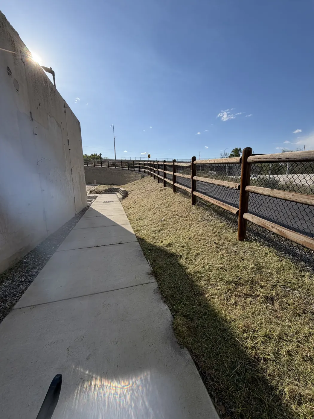 After: Overgrown commercial walkway, mowed
